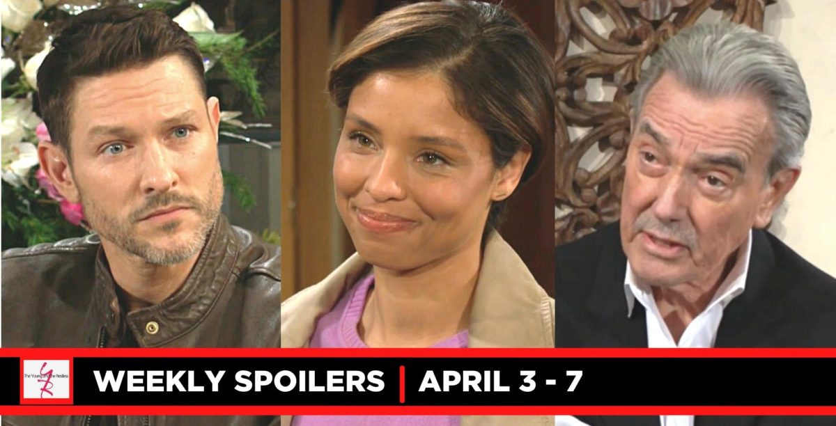 the young and the restless spoilers for april 3 – april 7, 2023, three images daniel, elena, victor