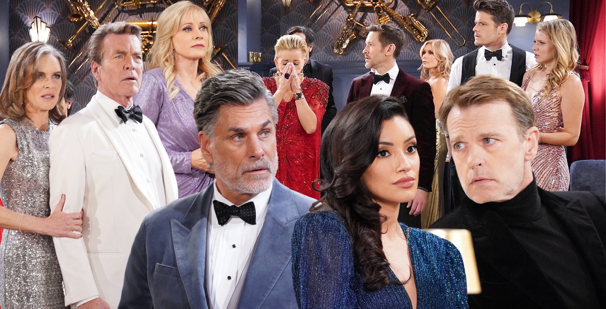 the young and the restless gala collage with everyone from genoa city