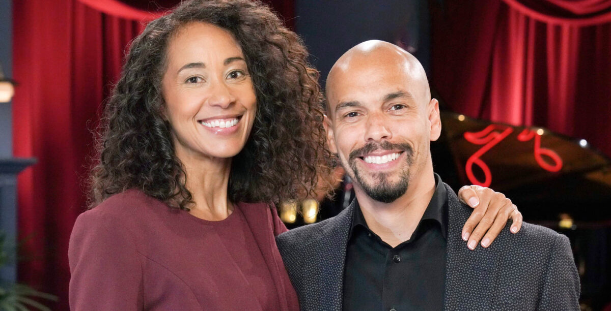 chene’ lawson and bryton james on the young and the restless play yolanda and devon.