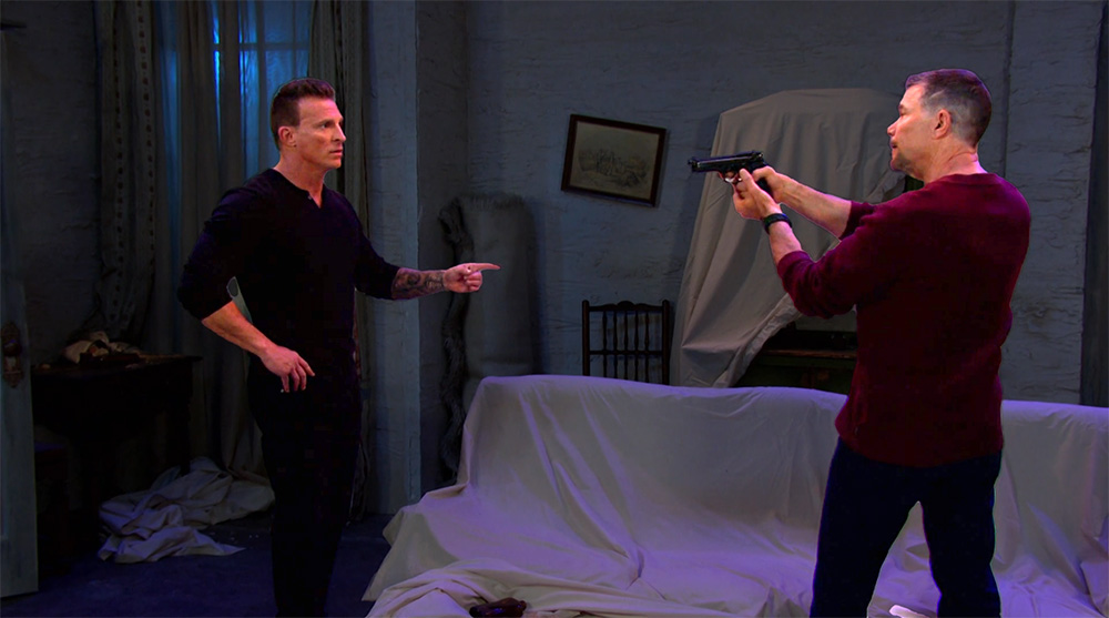 days of our lives recap for tuesday, april 18, 2023, bo brady pulled a gun on harris michaels.