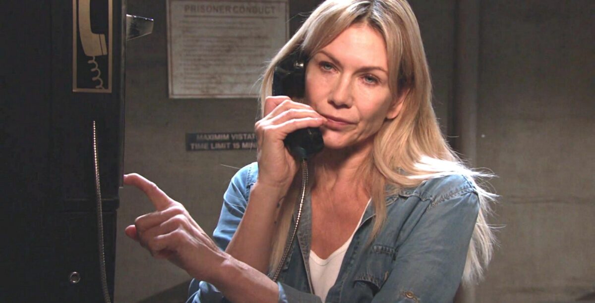 days of our lives spoilers for april 17, 2023 have kristen dimera in jail on the phone.