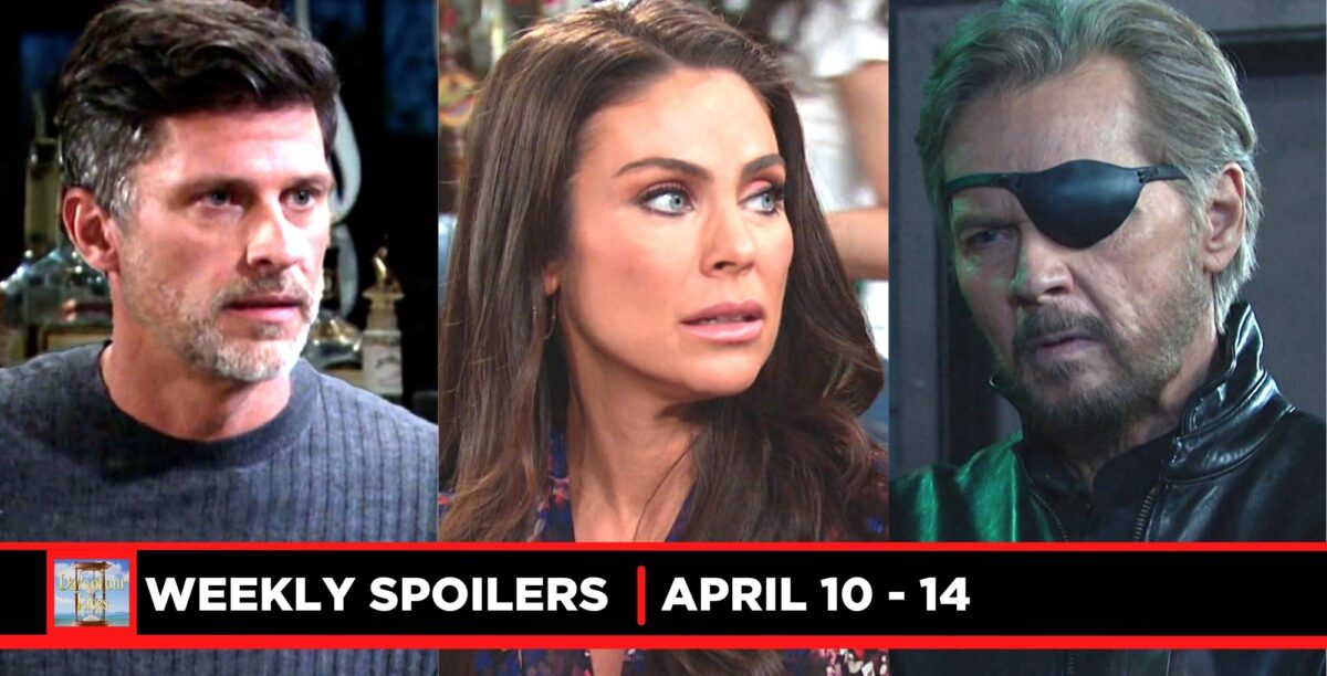 days of our lives spoilers for april 10 – april 14, 2023, three images eric, chloe, and steve