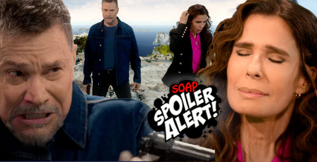 days spoilers video promo bo has a gun on hope as they stand on a cliff.