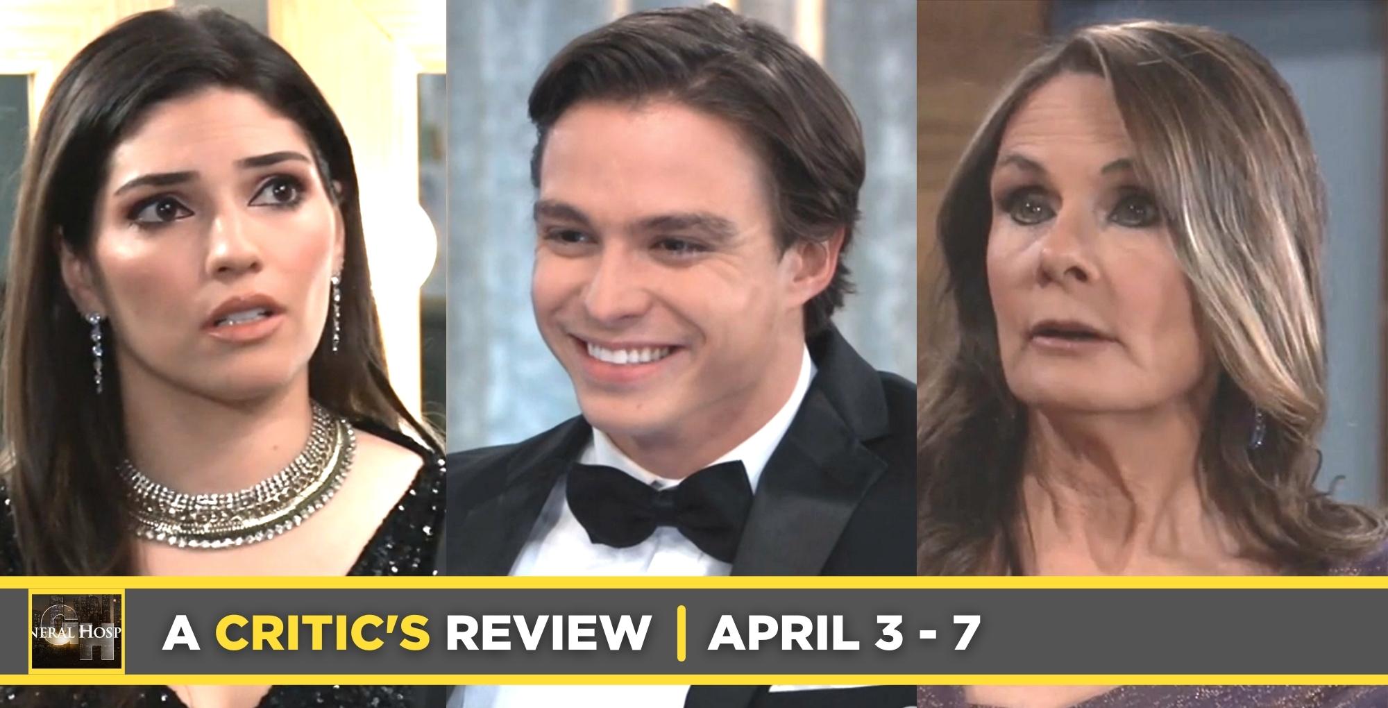 general hospital critic's review for april 3 – april 7, 2023, three images brook lynn, spencer, lucy
