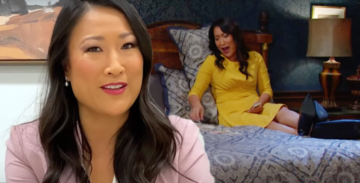 tina huang talks about her days of our lives character melinda trask when she was faking sleeping with stefan.