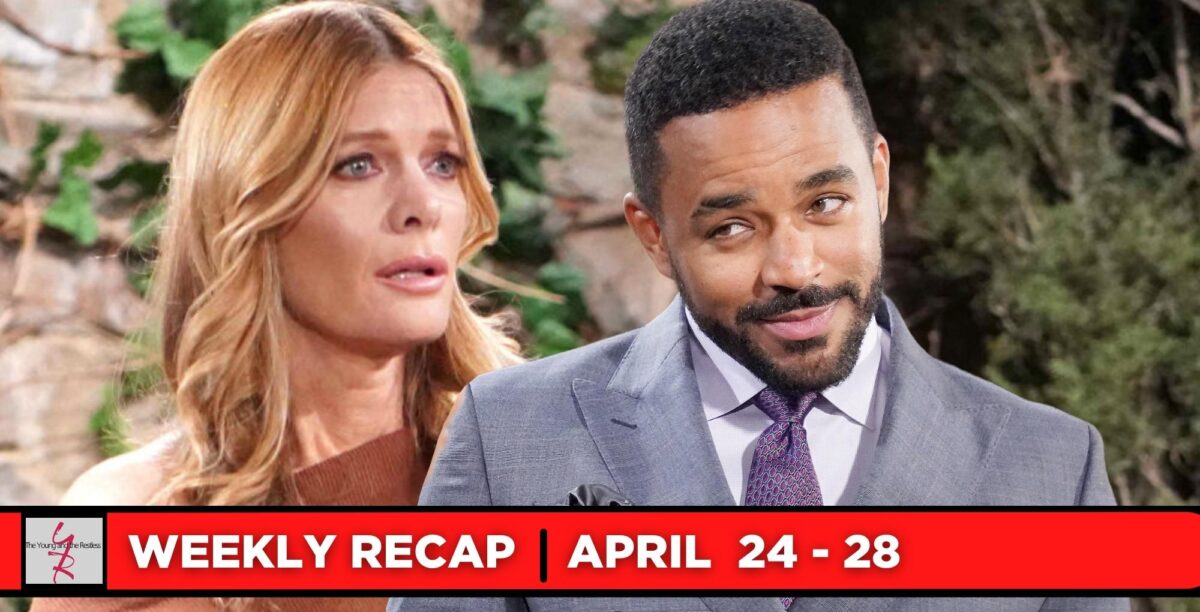 the young and the restless recap for april 24-april 28, 2023, two images phyllis and nate