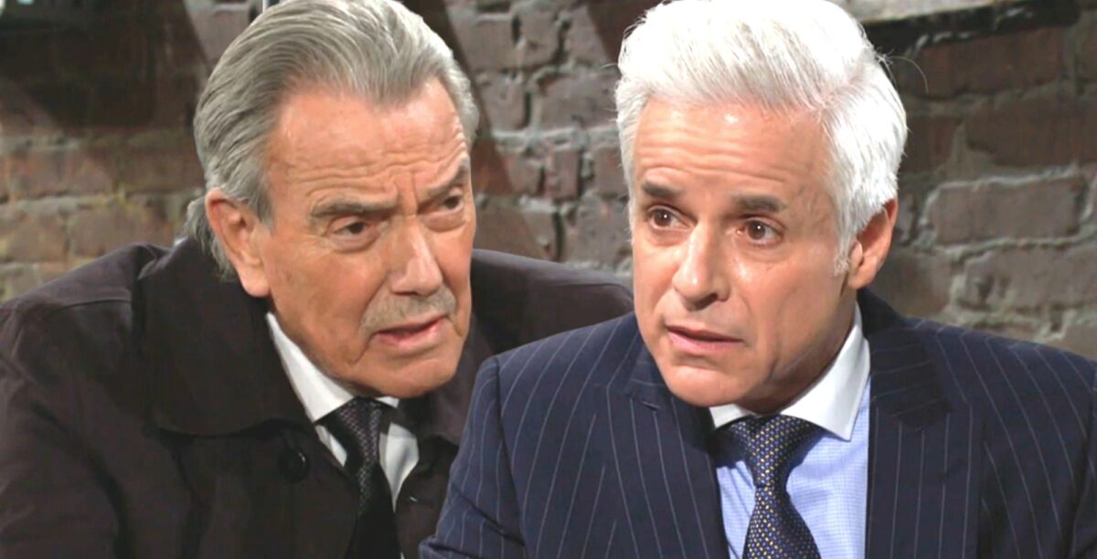 victor newman and michael baldwin clash on the young and the restless.