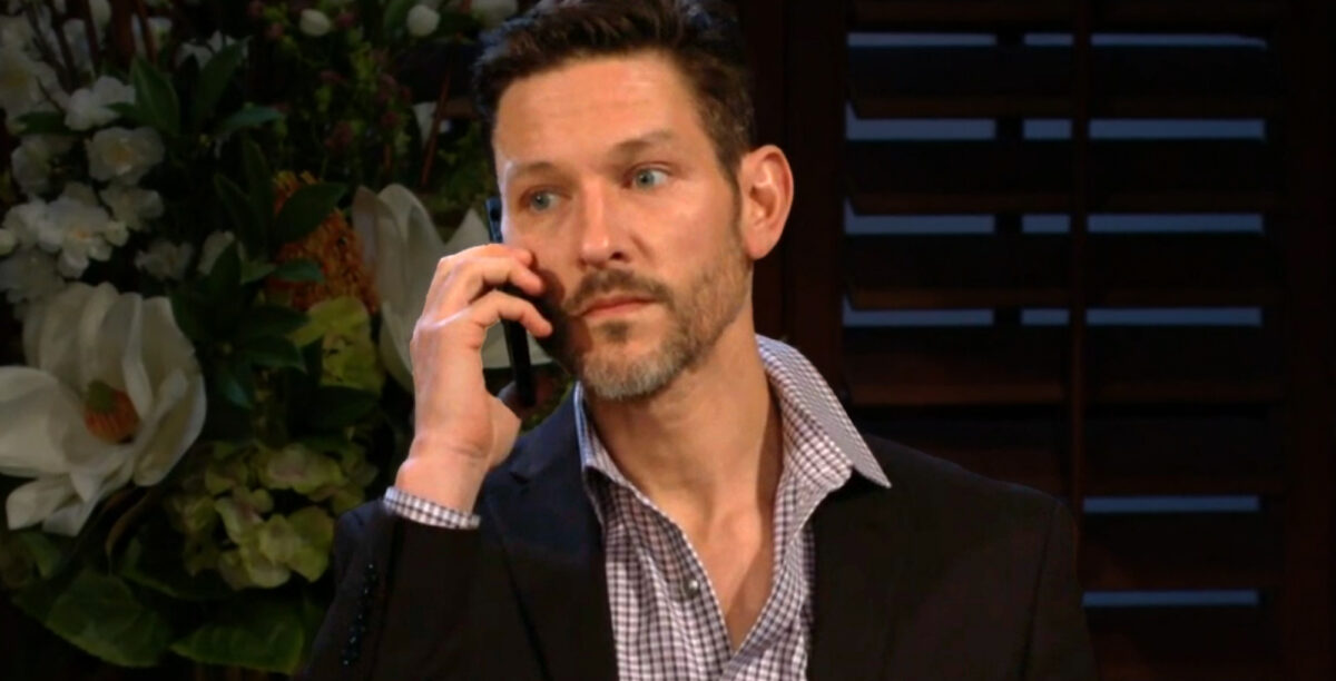 daniel romalotti on the phone on the young and the restless in his suite.