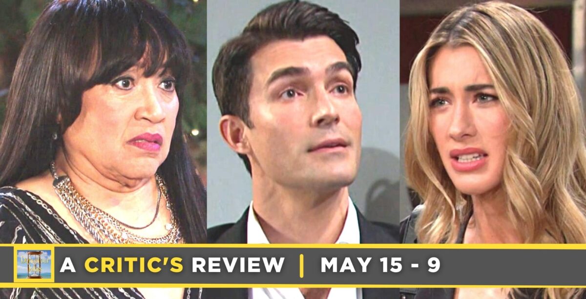 days of our lives critic's review for may 15 – may 19, 2023, three images paulina, dimitir, and sloan.
