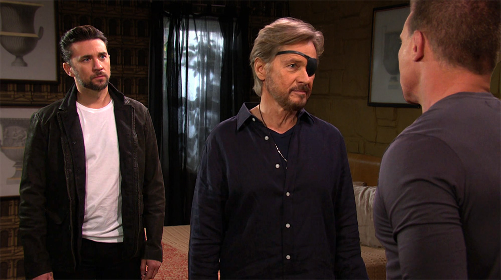 days of our lives recap for friday, may 5, 2023, has chad watching as steve gives harris attitude.