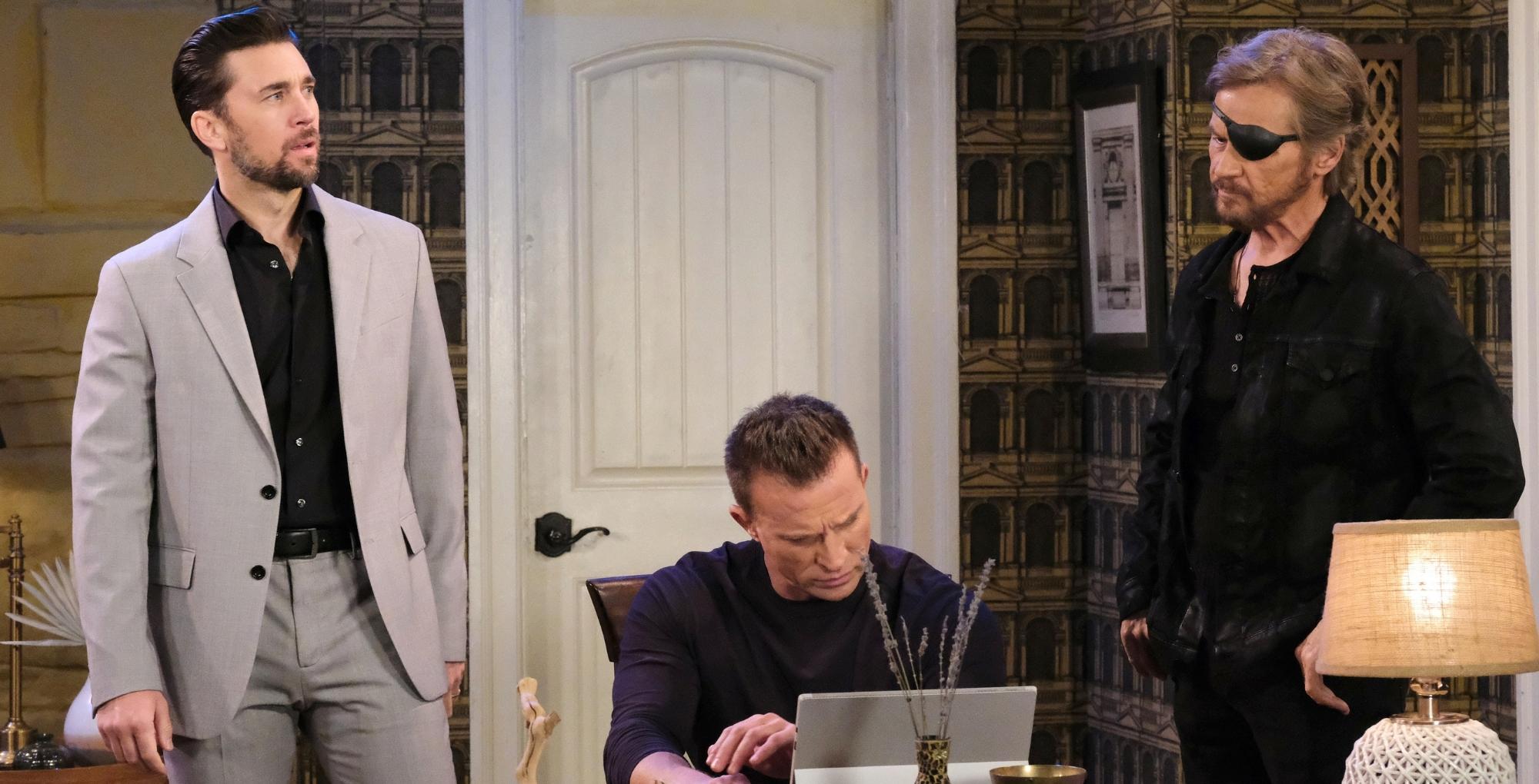 days of our lives spoilers for may 12, 2023, have chad, harris, and steve making a plan.
