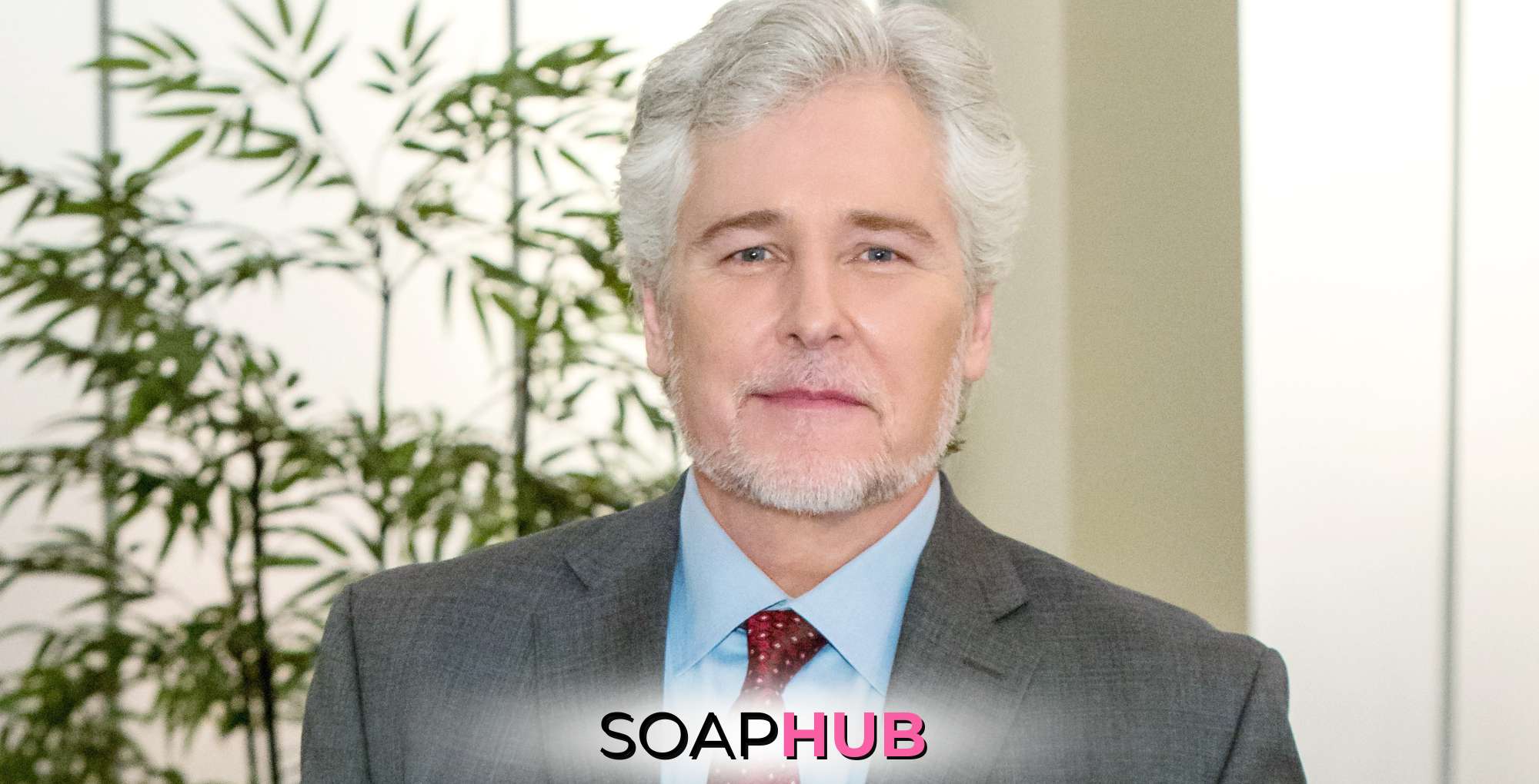 General Hospital alum Michael E. Knight with the Soap Hub logo.