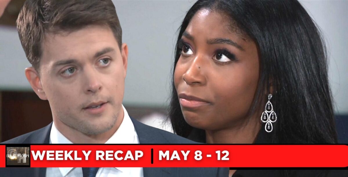 general hospital recaps for may 8 – may 12, 2023. two images michael and trina.