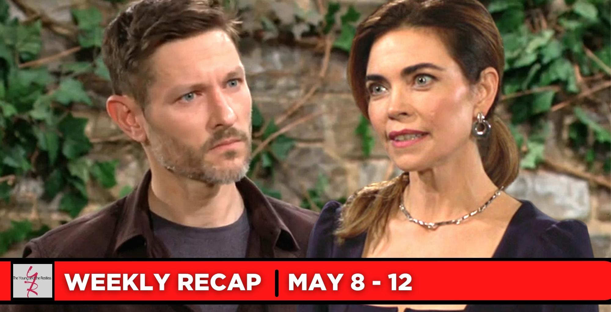 the young and the restless recaps for may 8 – may 12, 2023, two images daniel and victoria