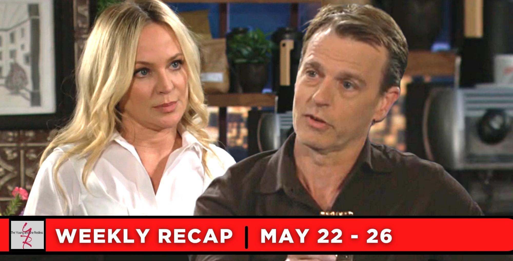 the young and the restless recaps for may 22 – may 26, 2023, two images sharon and tucker.
