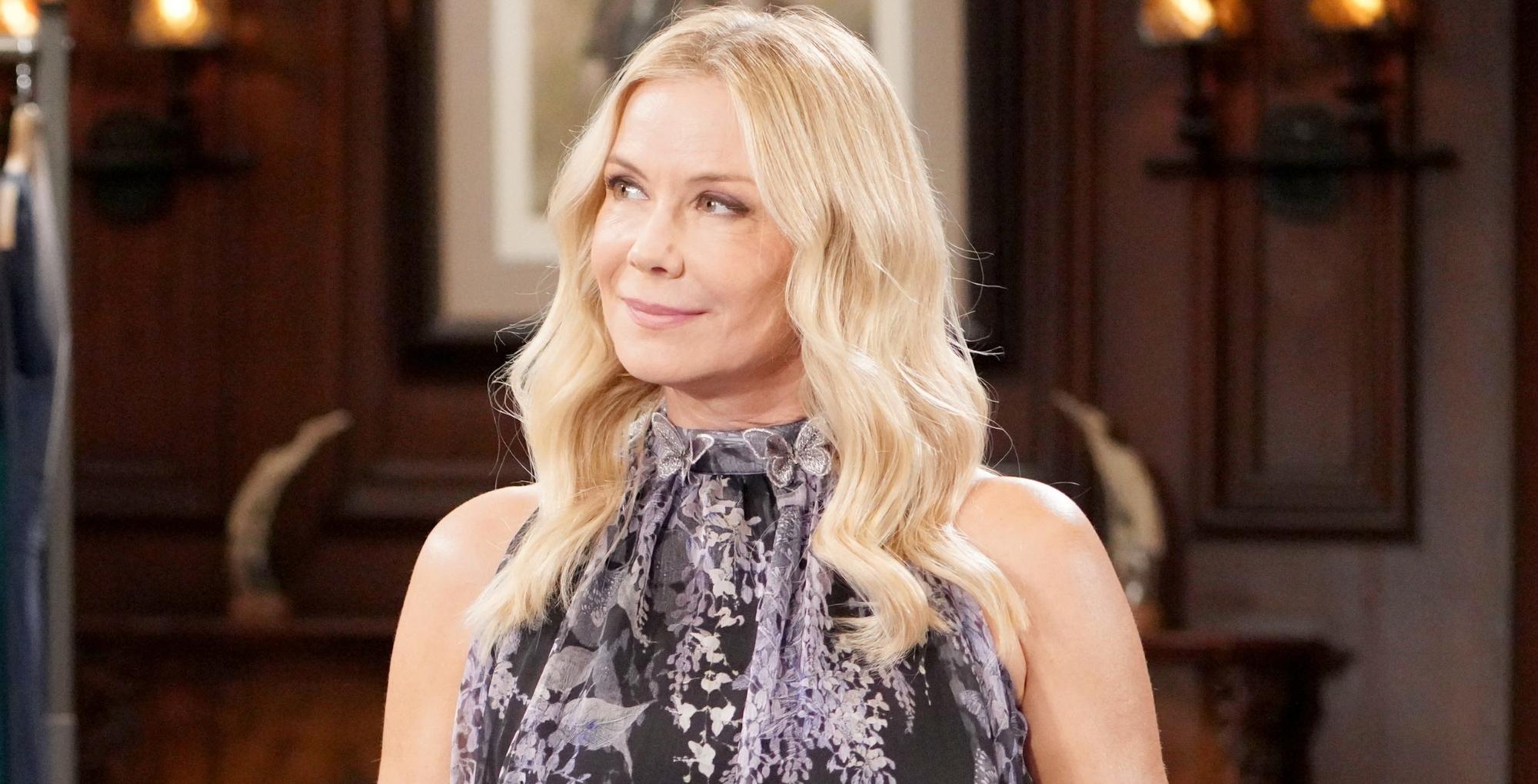 the bold and the beautiful spoilers for june 12, 2023, have brooke dressed to the hilt.