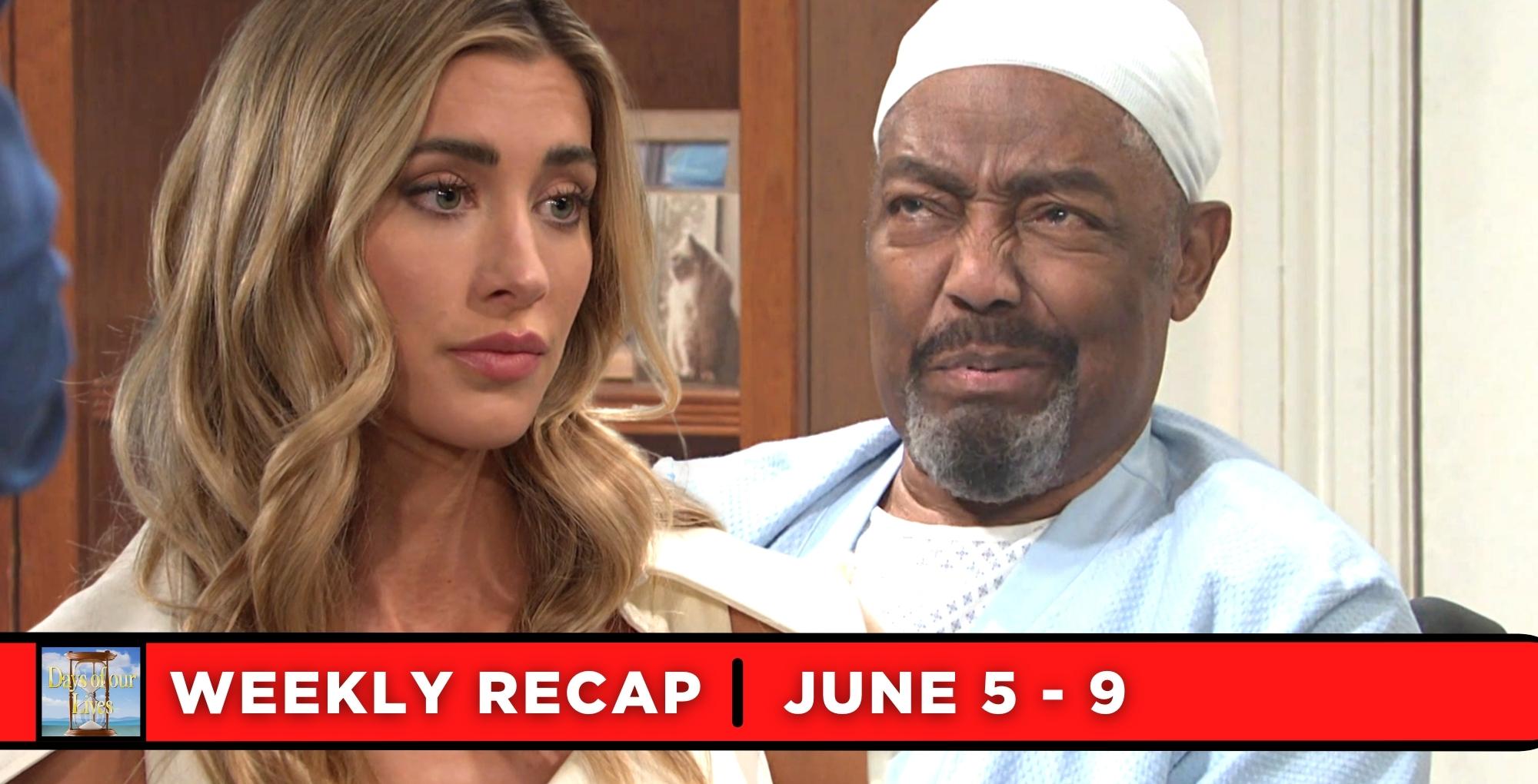 days of our lives recaps for june 5 – june 9, 2023, two images sloan and abe.