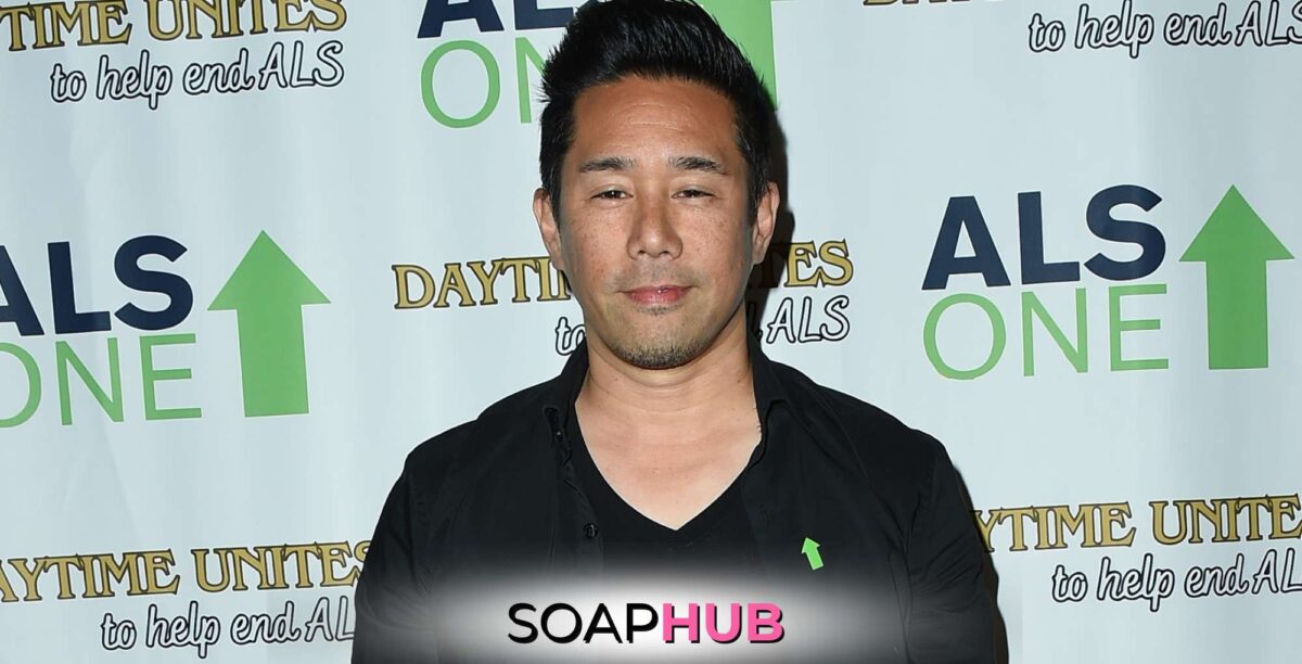 General Hospital Parry Shen with the Soap Hub logo.