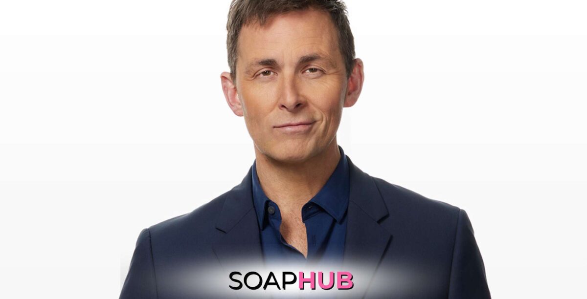General Hospital star James Patrick Stuart with the Soap Hub logo.