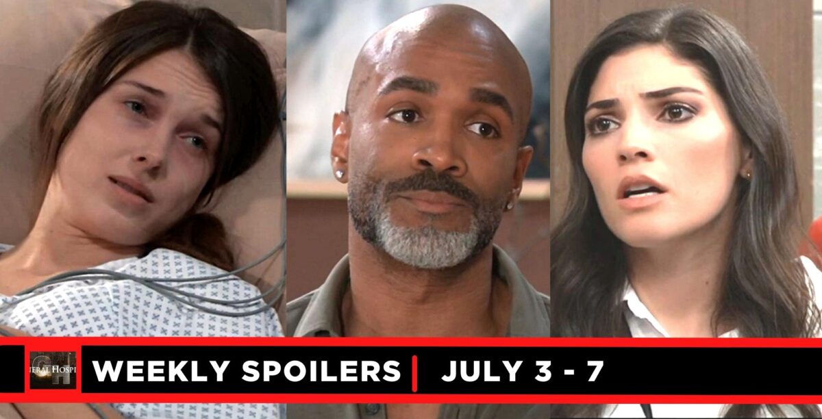 general hospital spoilers for july 3 – july 7, 2023, three images willow, curtis, and brook lynn.
