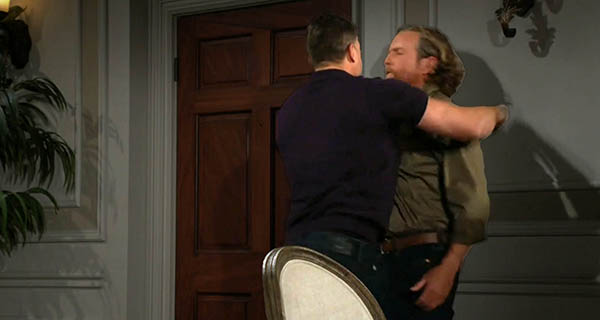 nick punches the wall in cameron's room on young and the restless.
