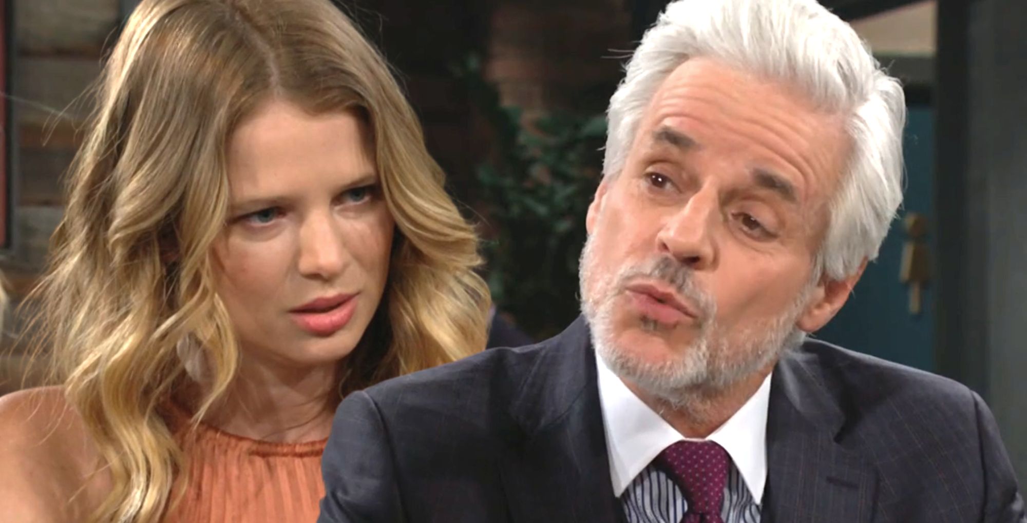 summer newman and michael baldwin talk on young and the restless.