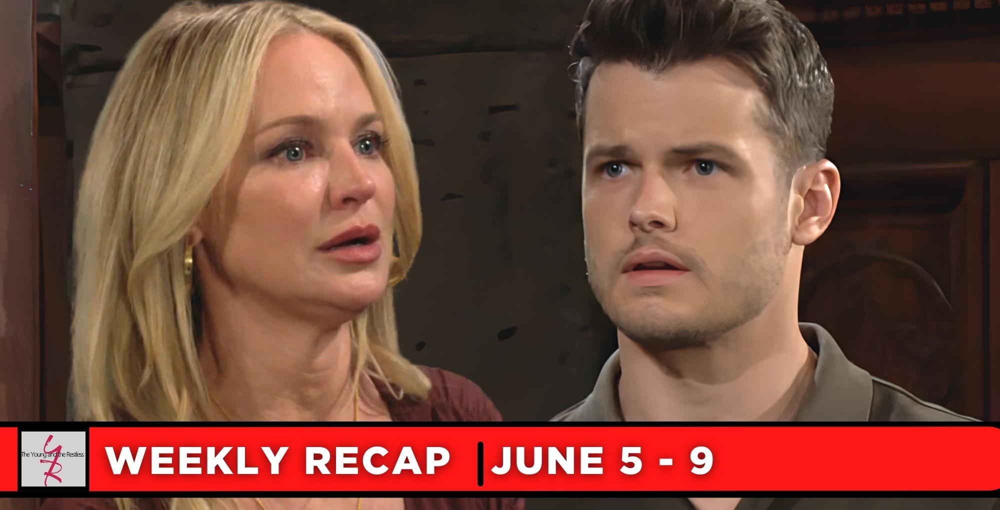 the young and the restless recaps for june 5 – june 9, 2023, two images sharon and kyle.