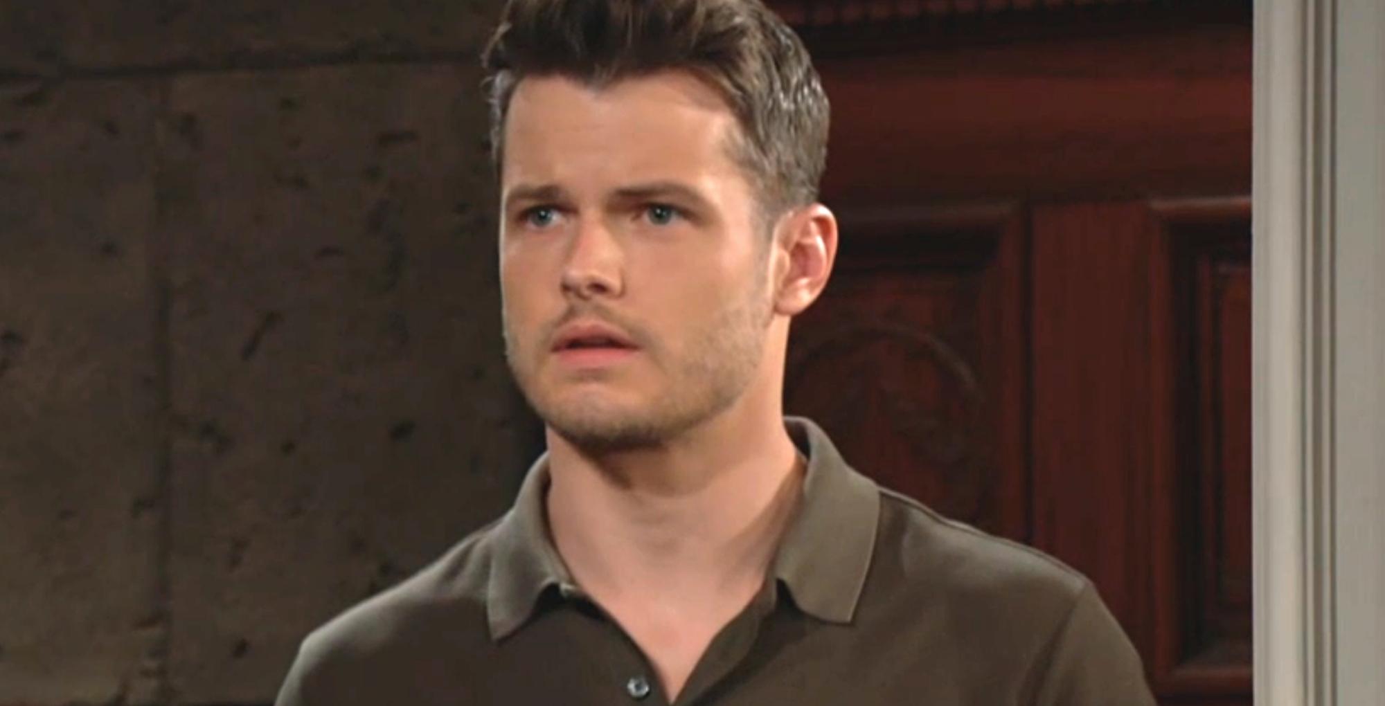 the young and the restless spoilers for june 8, 2023, have kyle abbott looking mad.