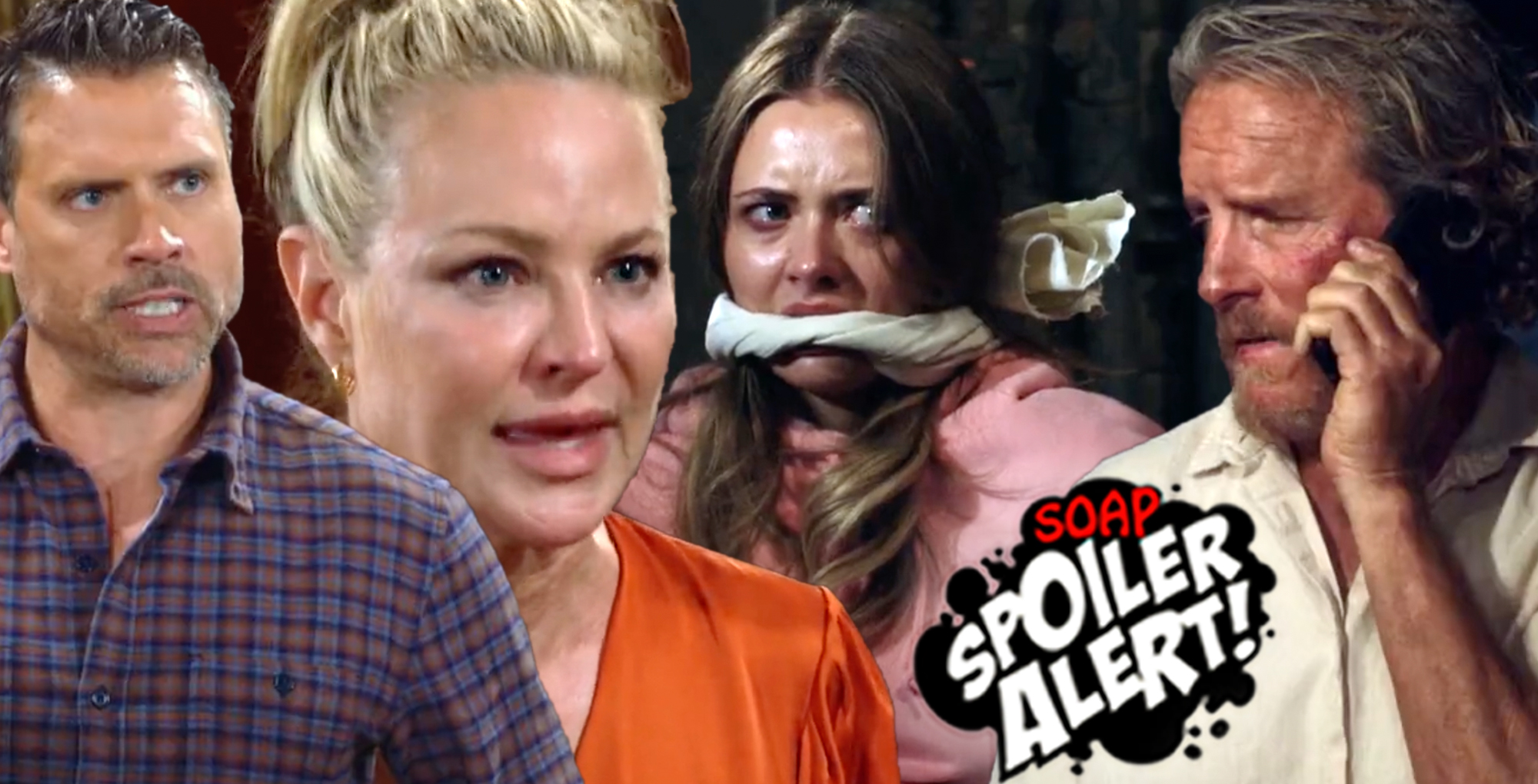 y&r spoilers video promo collage nick, sharon, faith held hostage by cameron.