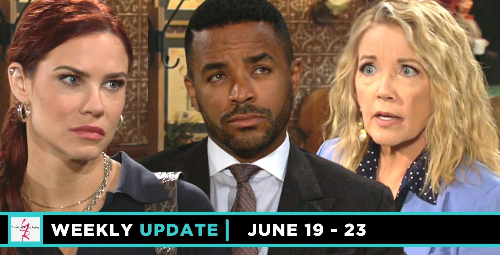 y&r spoilers weekly update features sally, nate, and nikki.