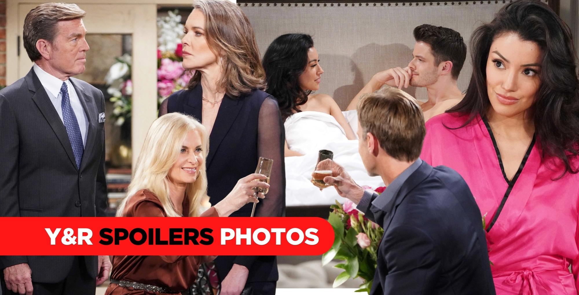 y&r spoilers photos for july 7, 2023, has a lot happening in genoa city.