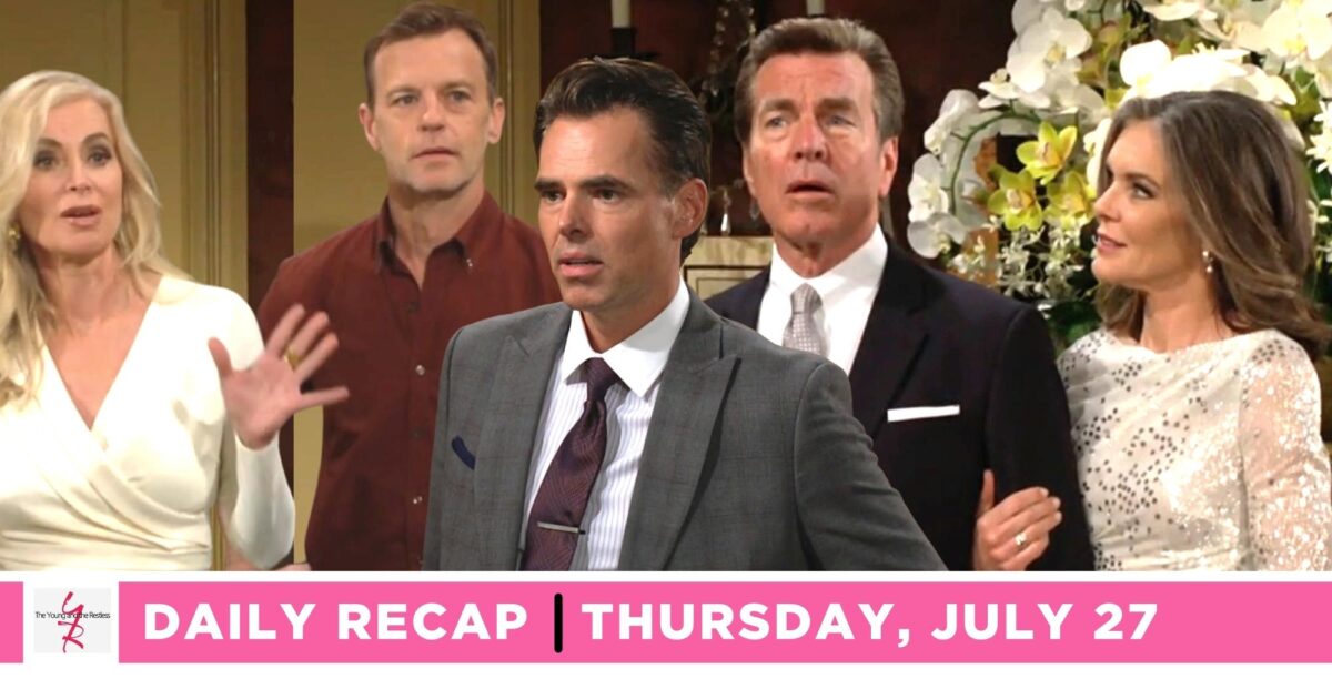 the young and the restless recap for july 27, 2023, has ashley, tucker, billy, jack, and diane.
