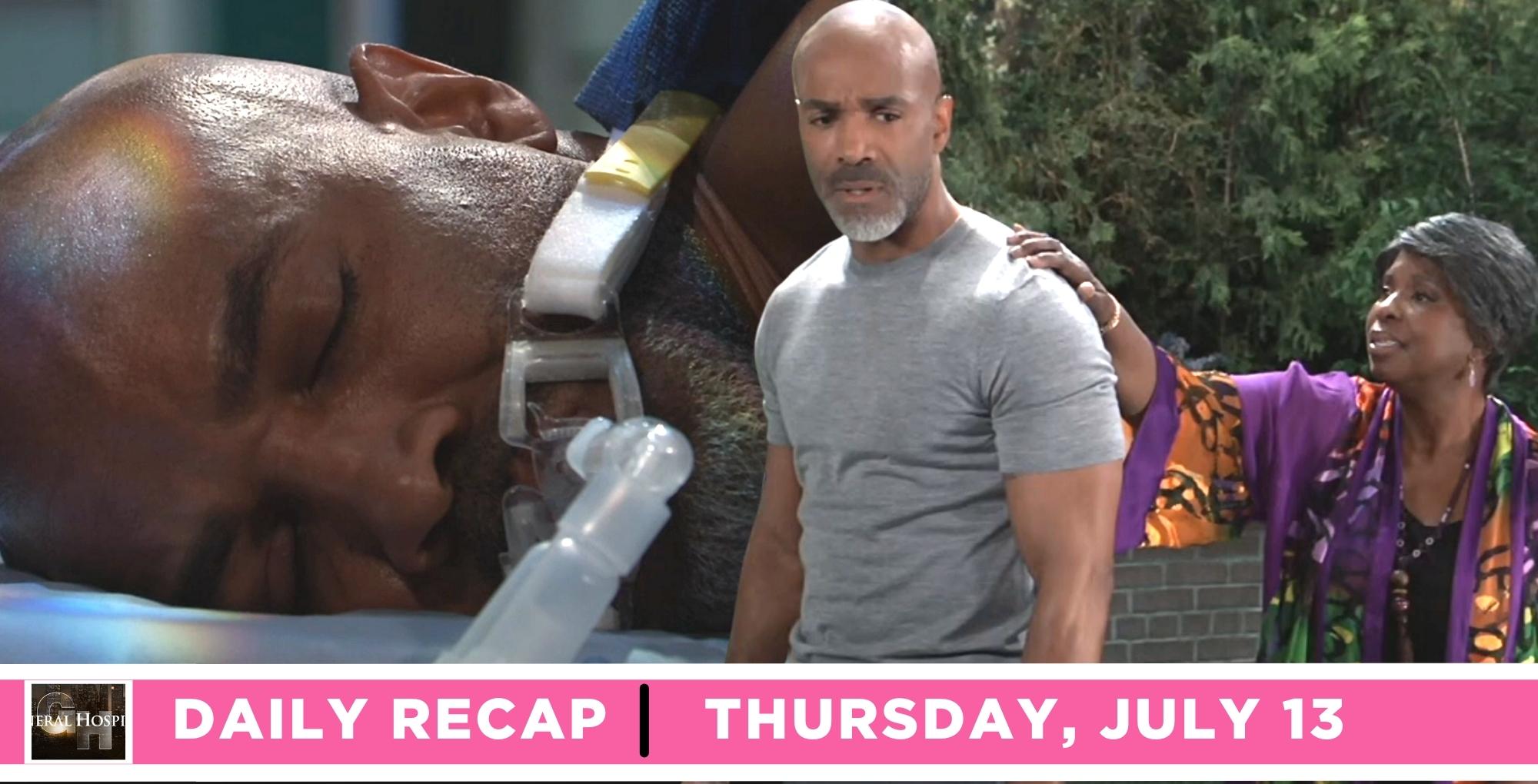 the general hospital recap for july 13 2023 has curtis hanging on for dear life.