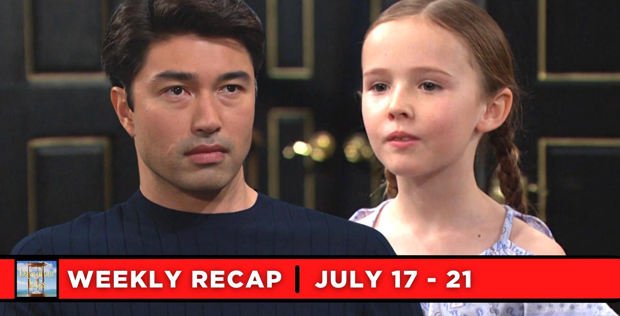 days of our lives recaps for july 17 – july 21, 2023, two images li and rachel.