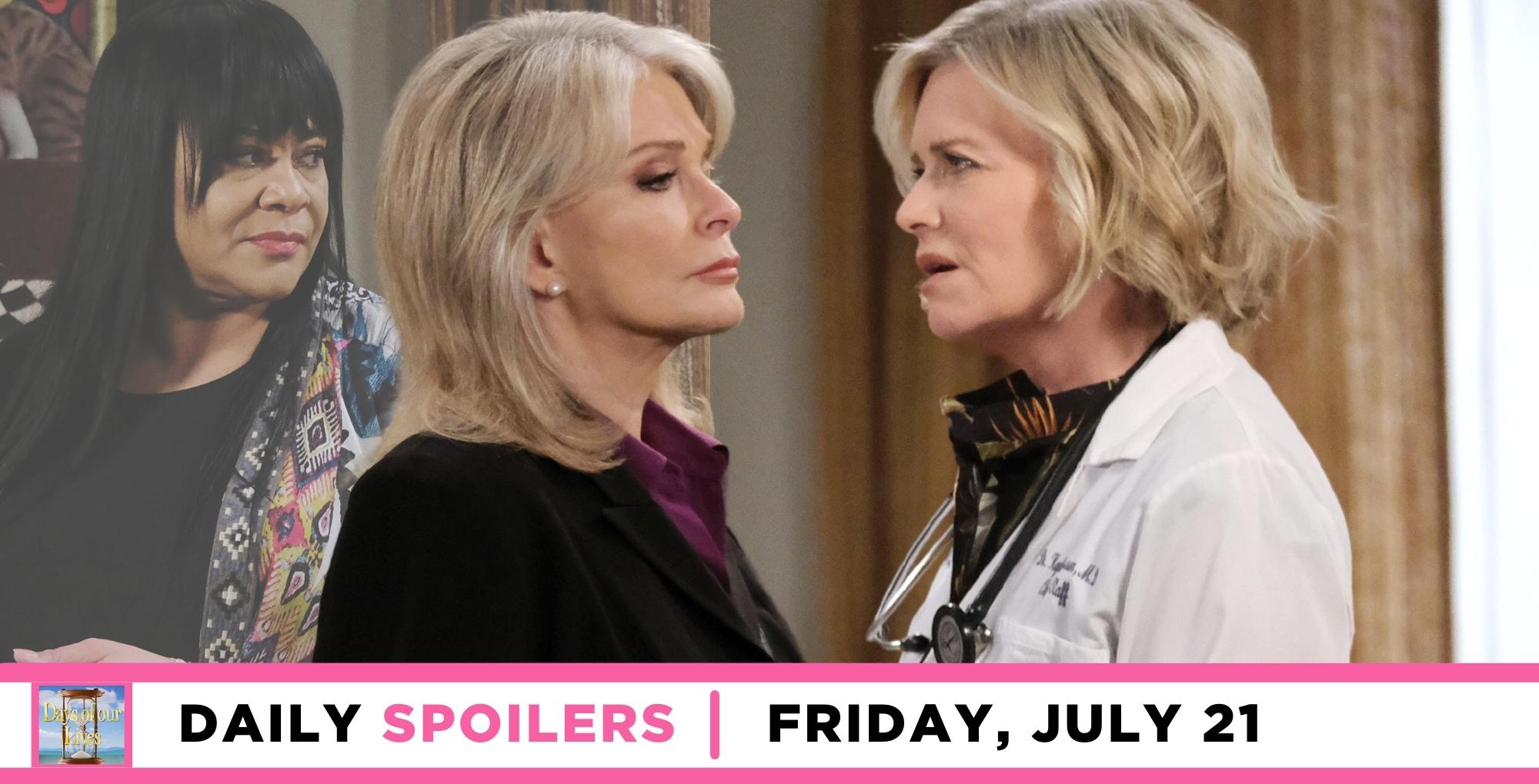 days of our lives spoilers for july 21, 2023, has marlena talking about whitley to kayla.