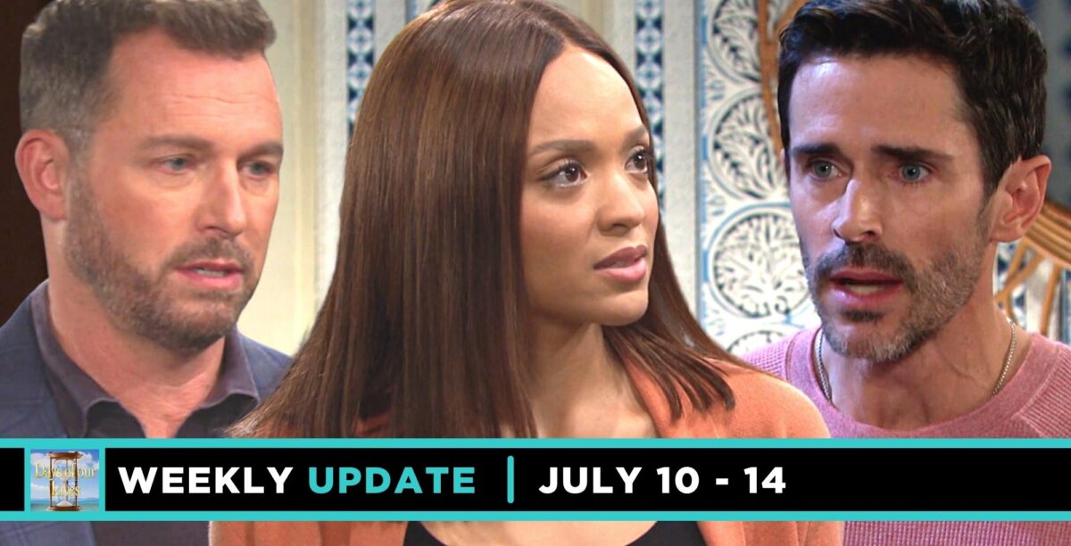 days spoilers weekly update three images, brady, lani, and shawn.