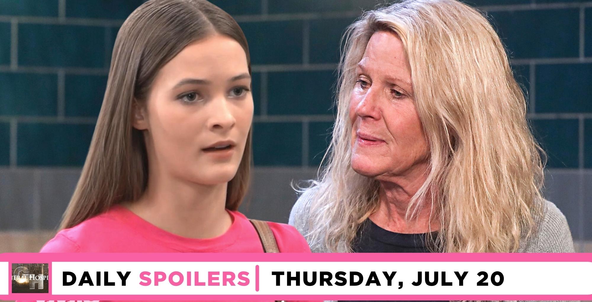 general hospital spoilers for july 20, 2023 has esme going to visit heather.