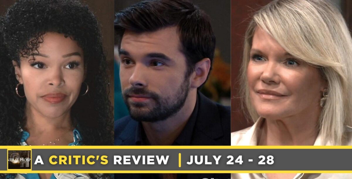 general hospital critic's review for july 24 – july 28, 2023, portia, chase, and ava.