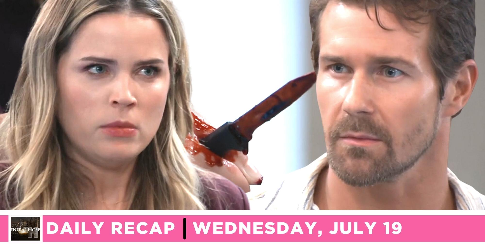 the general hospital recap for july 19 2023 has sasha losing it and hurting cody.