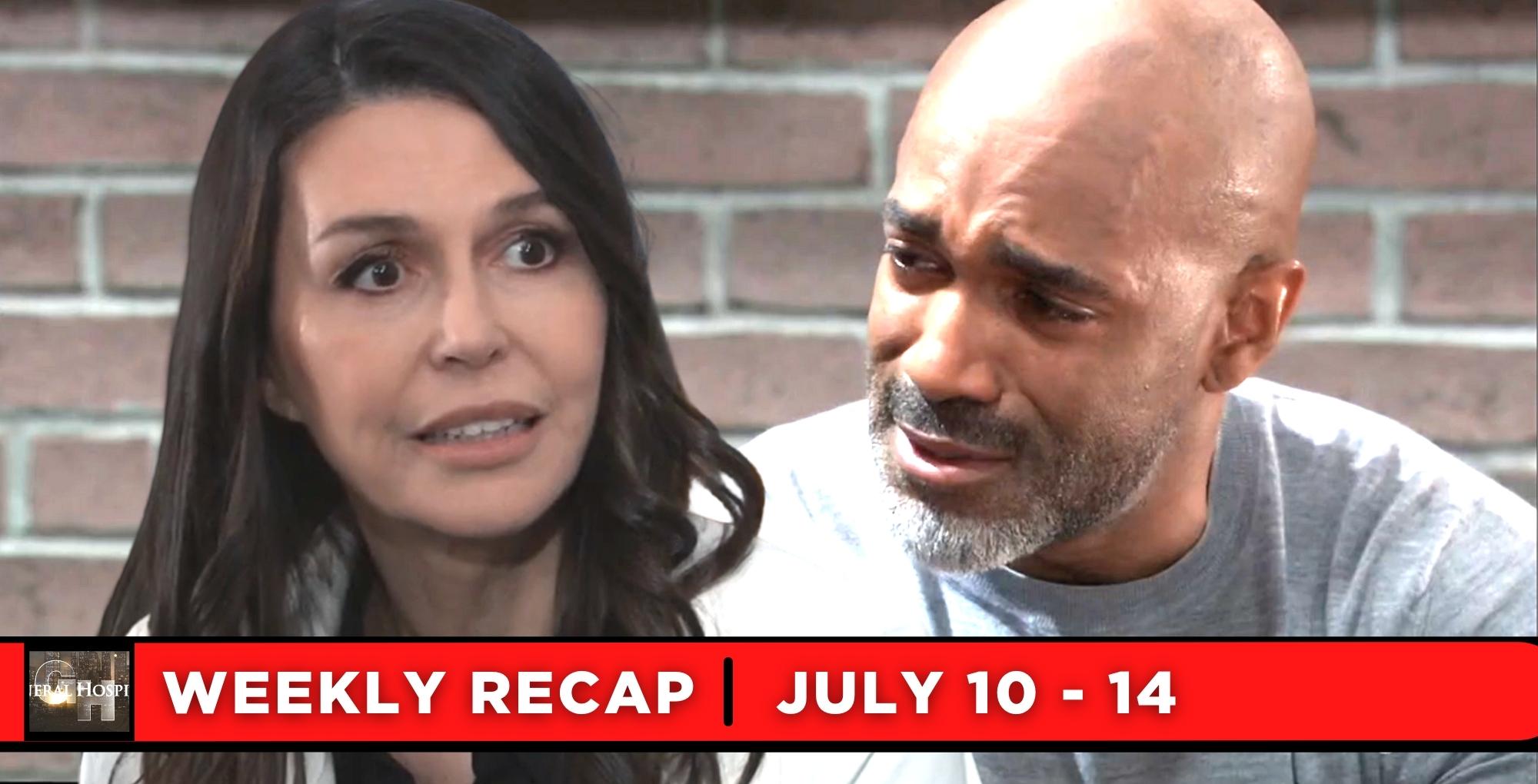 general hospital recaps for july 13 – july 17, 2023, two images anna and curtis.