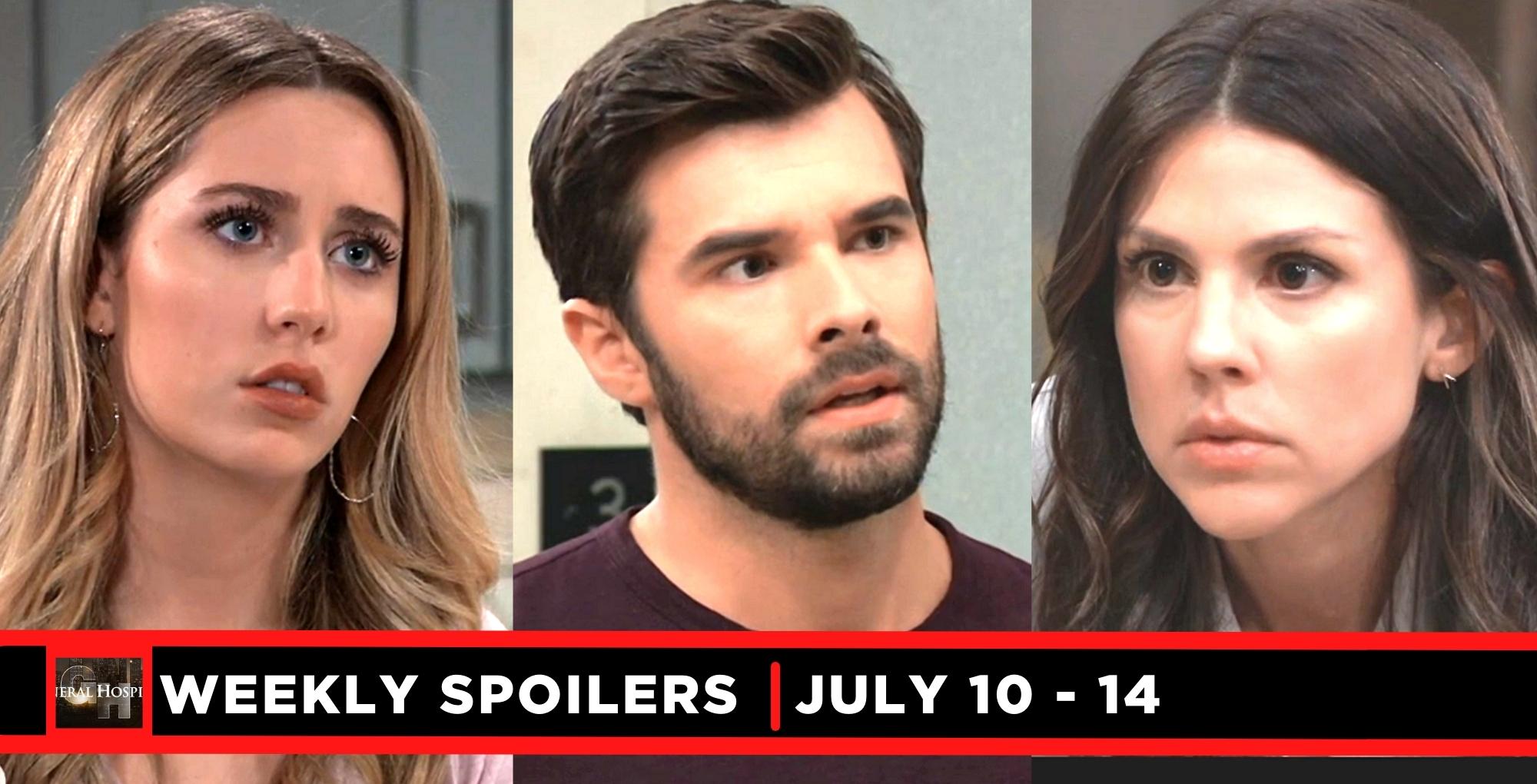 general hospital spoilers for july 10 – july 14, 2023, three images josslyn, chase, and kristina.