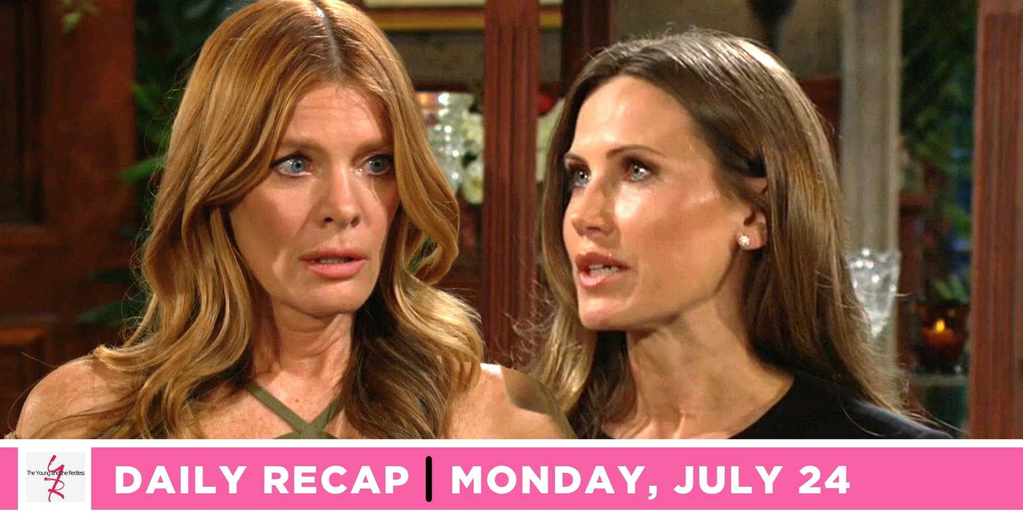 young and the restless recap for july 24, 2023, has phyllis getting a shock from heather.