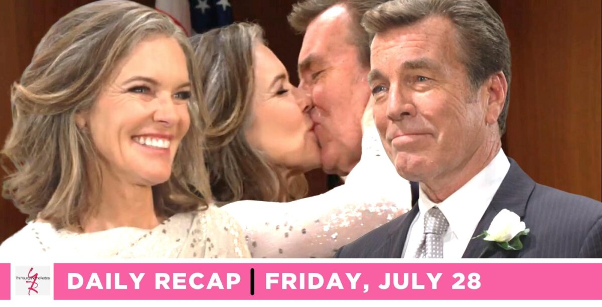 the young and the restless recap for july 28, 2023, has diane and jack all smiles and married.