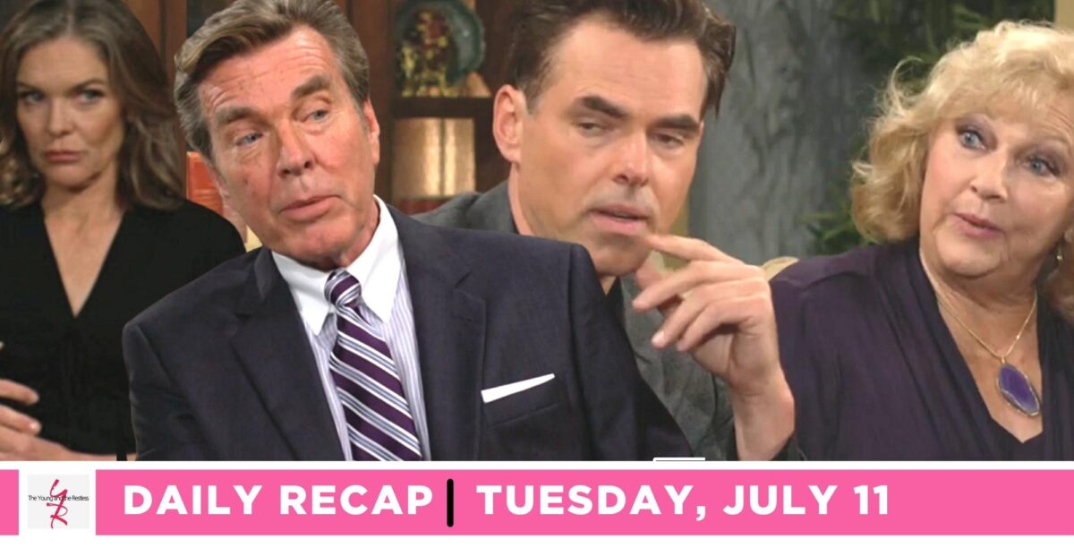 the young and the restless recap for july 11, 2023, has diane, jack, billy, and traci.
