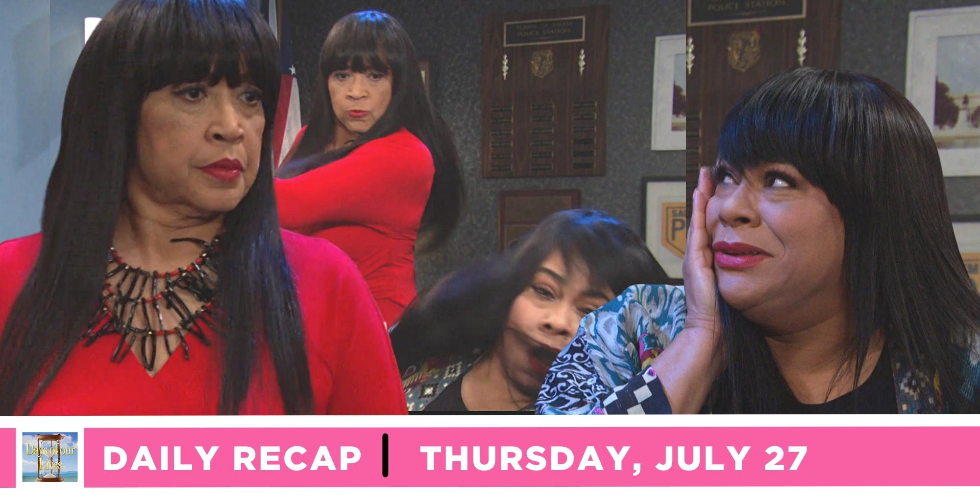days of our lives recap for thursday, july 27, 2023, main image paulina slapping whitley, insert shots of paulina and whitley.