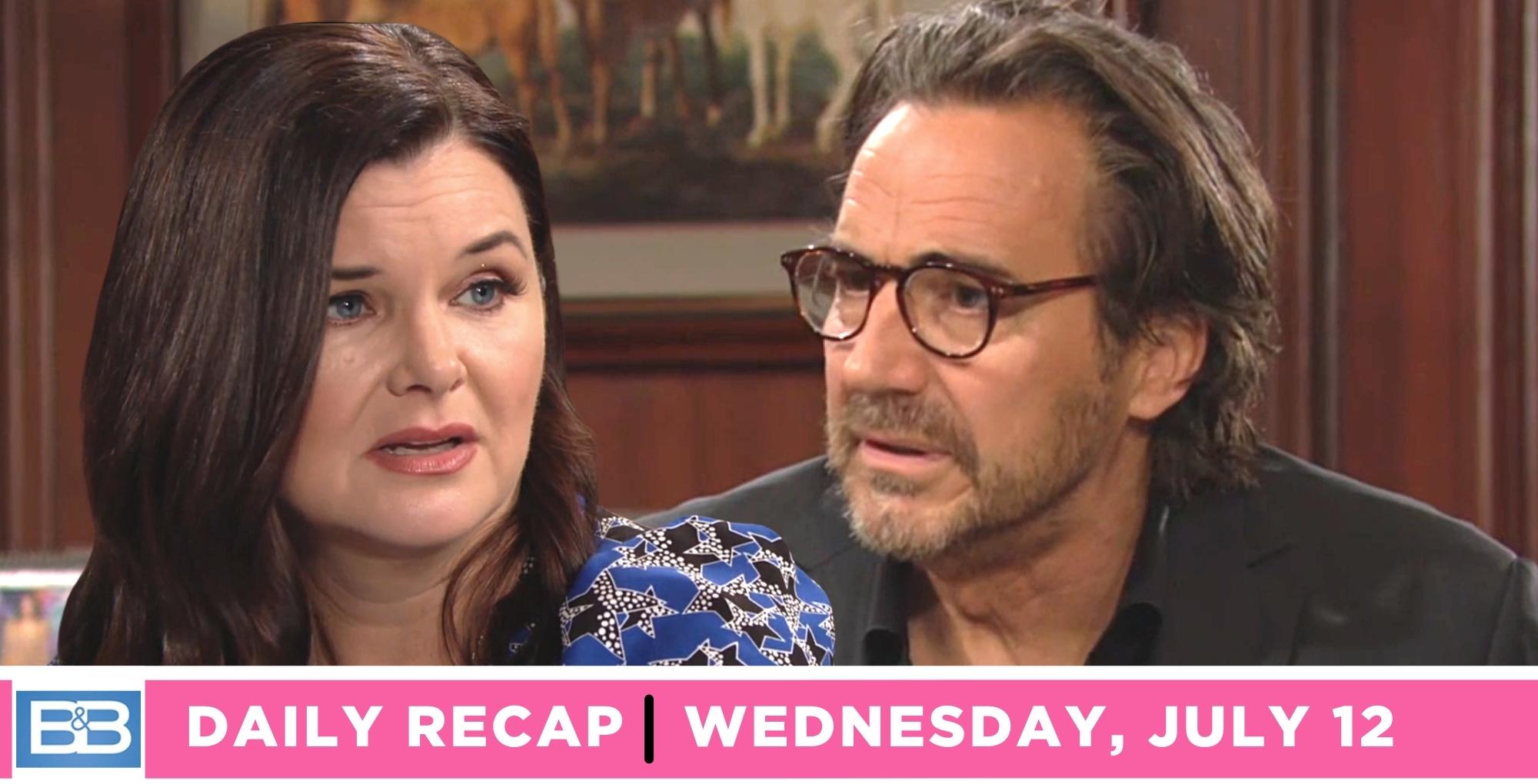ridge forrester put katie logan on the spot on the bold and the beautiful recap for tuesday, july 12, 2023.