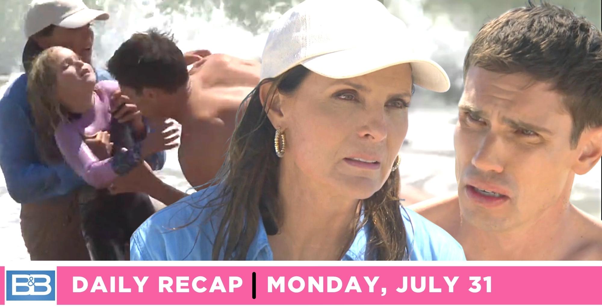 sheila carter saved kelly spencer when finn didn't hear her cries on the bold and the beautiful recap for july 31, 2023.