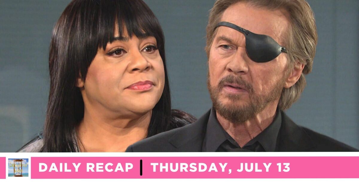 days of our lives recap for thursday, july 13, 2023, two images whitley and steve,