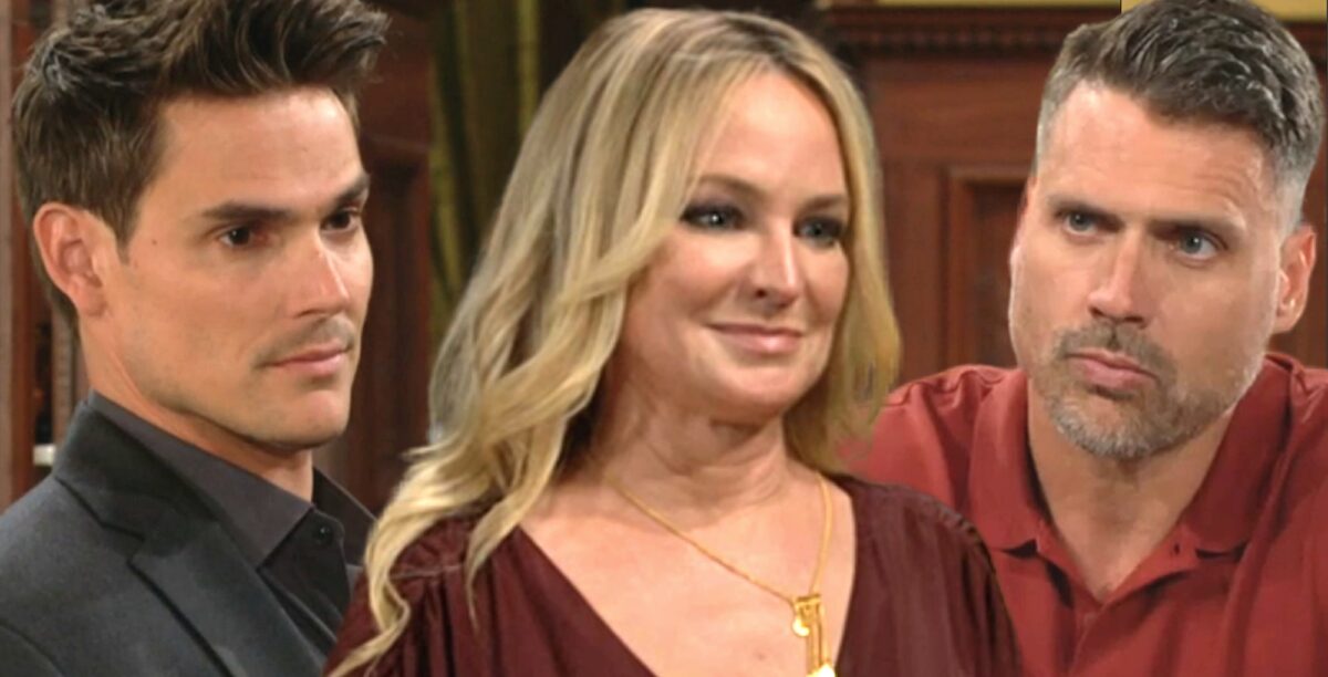 adam, sharon, and nick newman on the young and the restless.