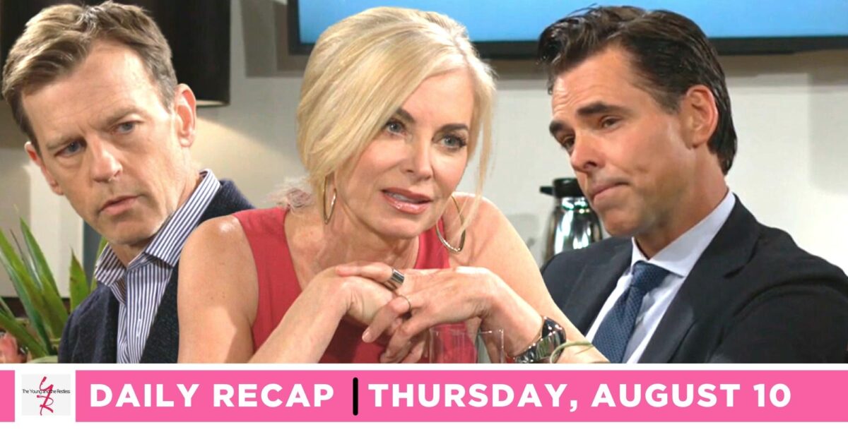 the young and the restless recap for august 10, 2023 has tucker and ashley talking to billy.